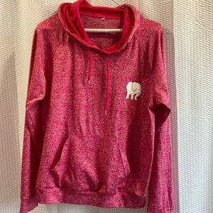 Ivory Ella pink and white pullover. Girls size large.